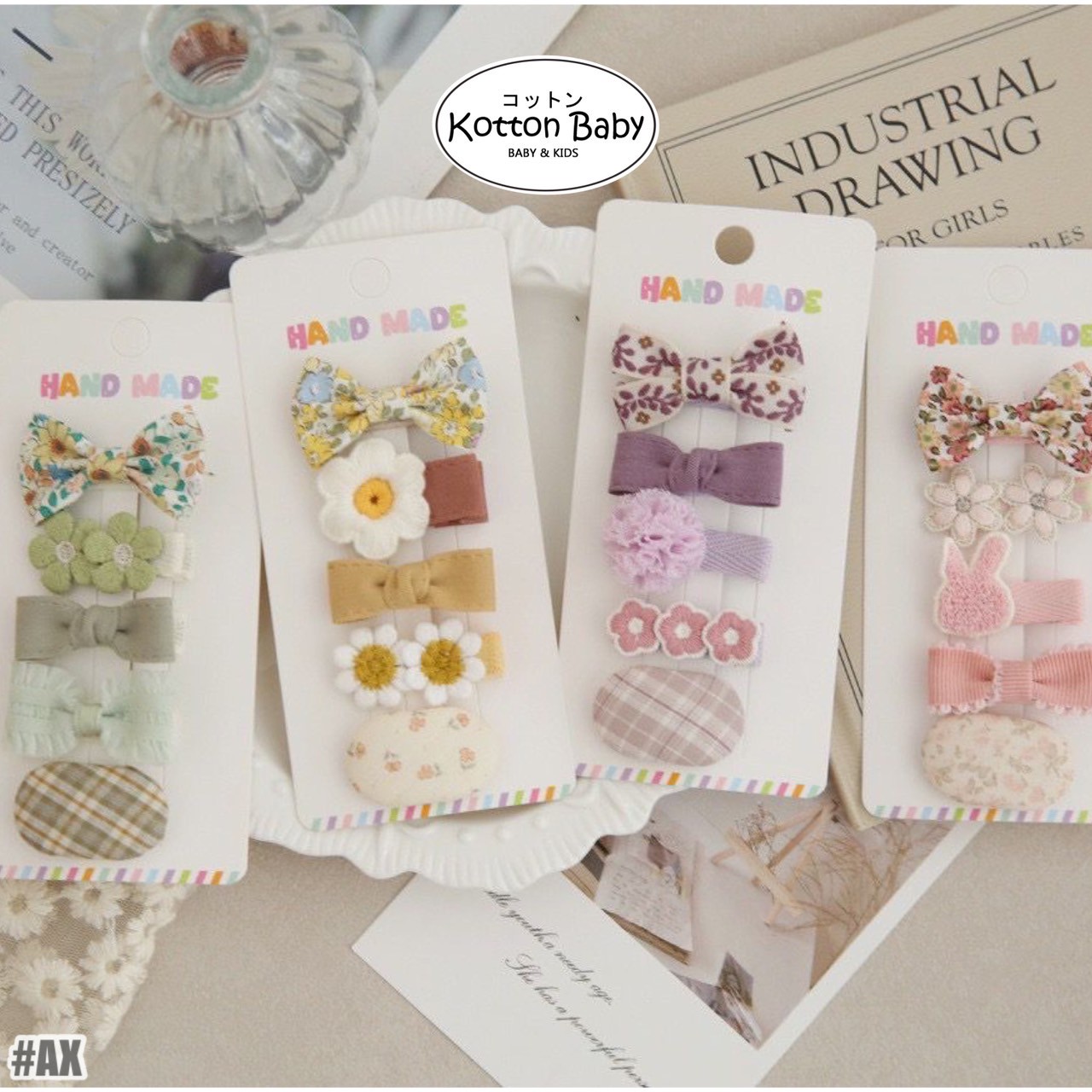 isi 5pcs set jepitan rambut pita rambut bayi anak bunga import perempuan aksesoris catalog atsp ax ax.jpeg